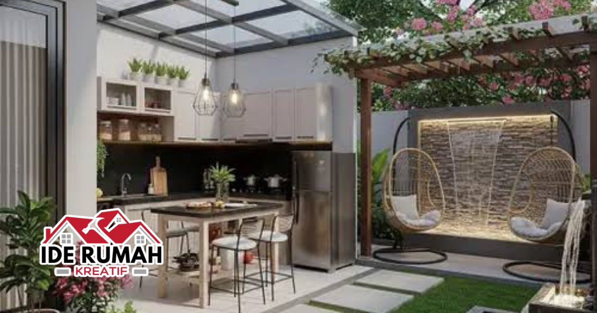 Taman Belakang untuk Area Semi Outdoor 2 Taman belakang semi outdoor untuk area santai